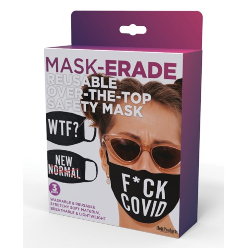 Mascarillas Hott Products Mask-erade - Paquete de 3