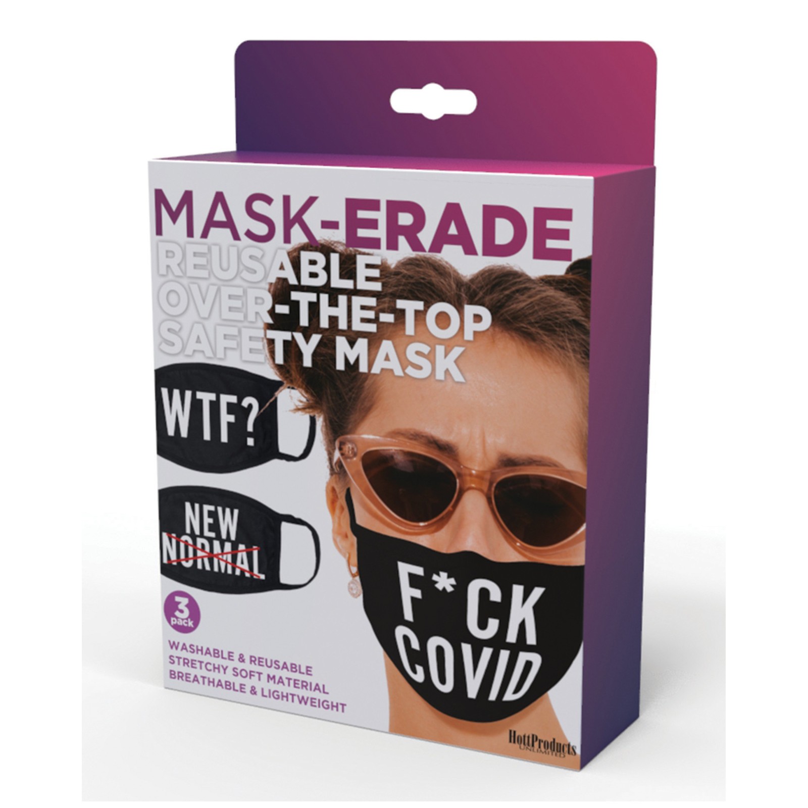 Mascarillas Hott Products Mask-erade - Paquete de 3