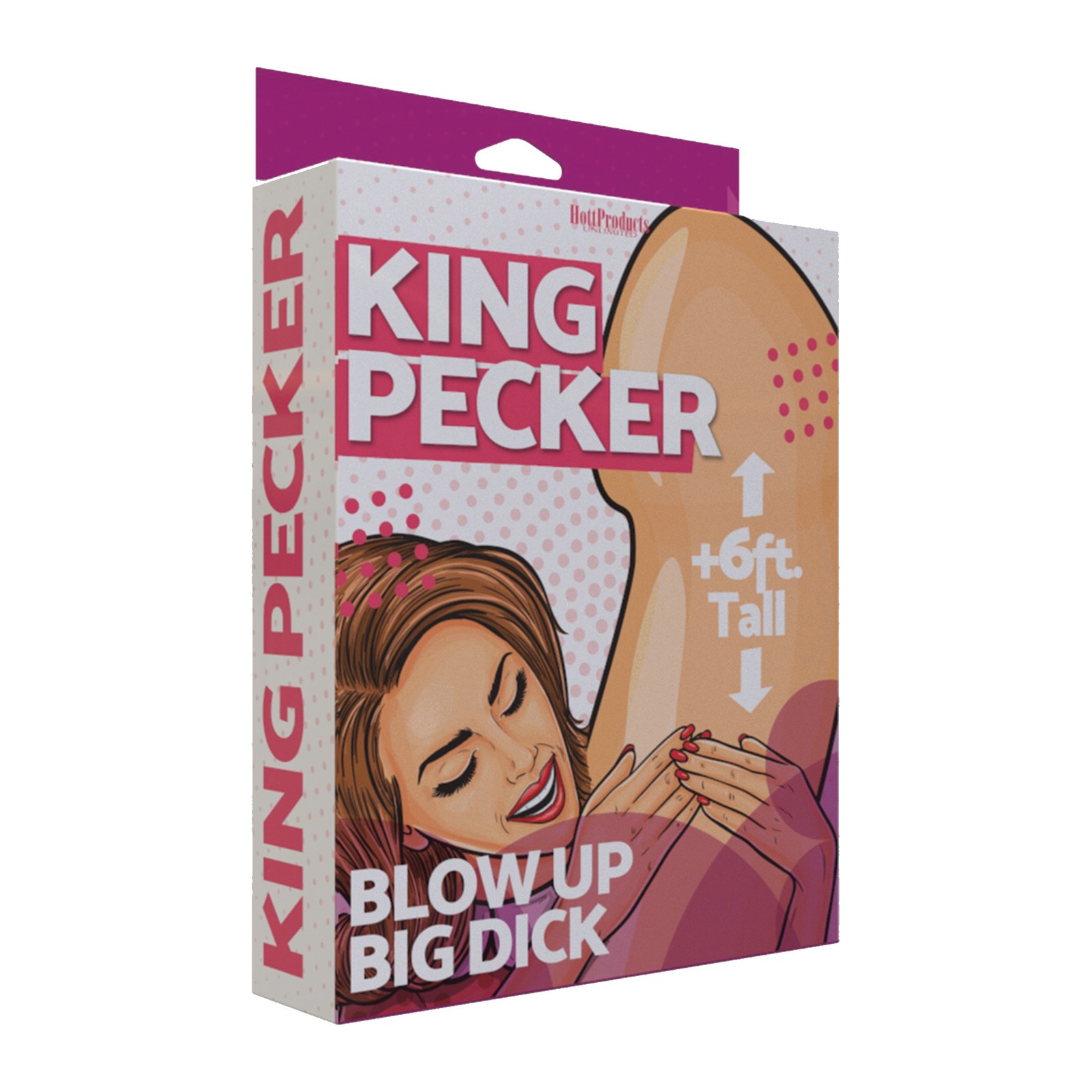 Reproductor Inflable Gigante Rey Pecker de 6 pies - Compañero de Fiesta Divertido