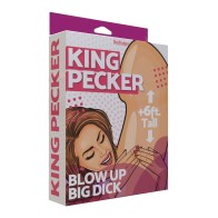 Reproductor Inflable Gigante Rey Pecker de 6 pies - Compañero de Fiesta Divertido