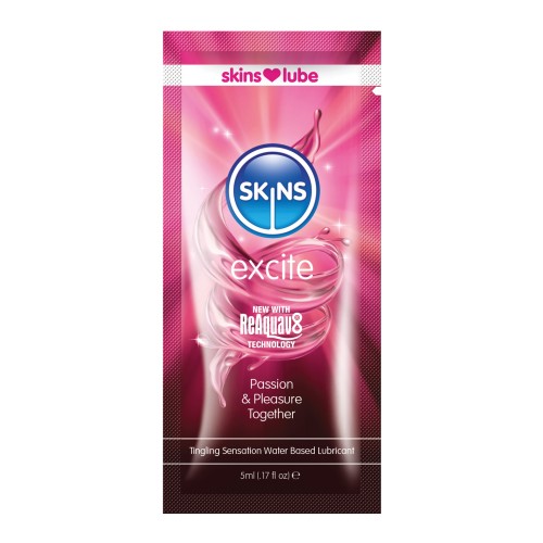 Lubricante a Base de Agua Skins Excite 5 ml