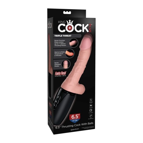 Dong King Cock Plus con Movimiento de Empuje Calentamiento y Vibración