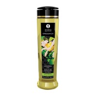 Shunga Organic Kissable Massage Oil Exotic Green Tea