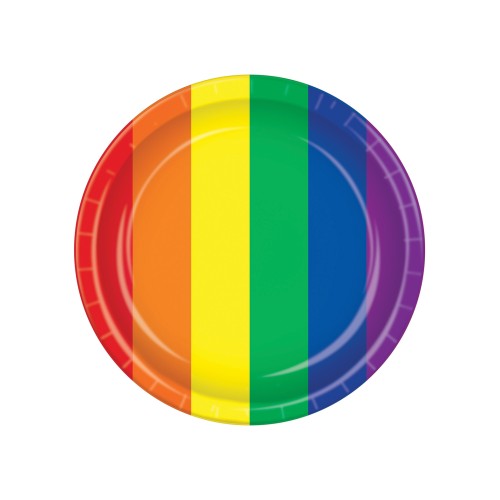 Pride Rainbow Party Plates - Set of 8