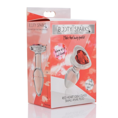 Plug Anal de Cristal Corazón Rojo Booty Sparks Pequeño