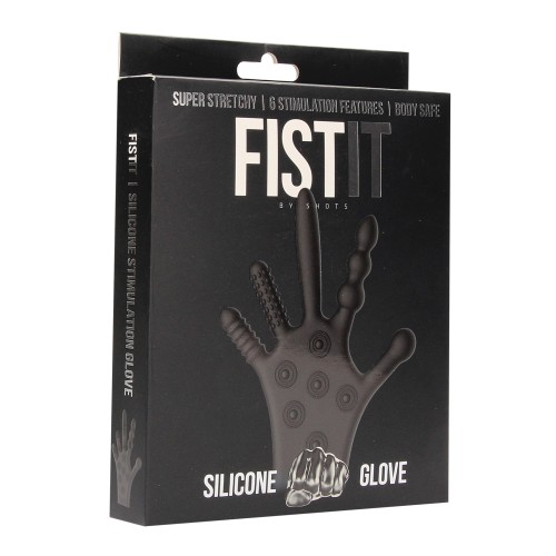 Shots Fistit Silicone Stimulation Glove - Black