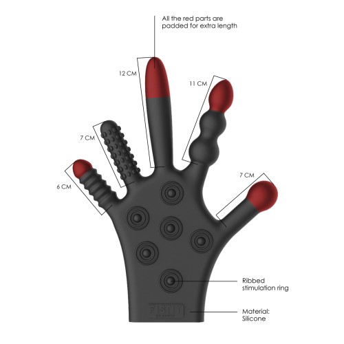 Shots Fistit Silicone Stimulation Glove - Black