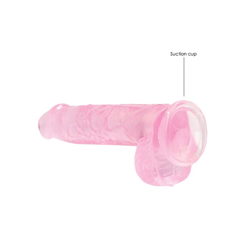 Dildo Crystal Clear RealRock con Bolas de 6 Pulgadas