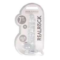 Shots RealRock 7" Transparent Dildo with Balls