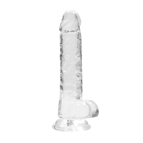 Shots RealRock 7" Transparent Dildo with Balls