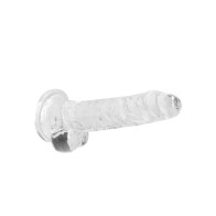 Shots RealRock 7" Transparent Dildo with Balls