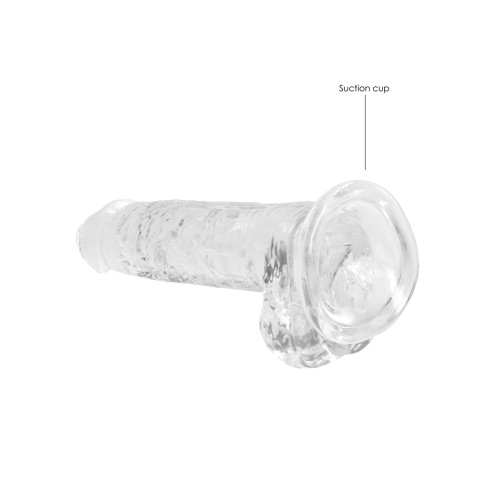 Shots RealRock 7" Transparent Dildo with Balls