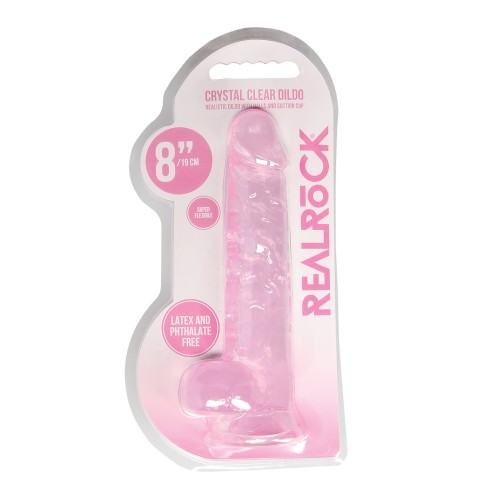 Dildo Realista Transparente de 8" Shots RealRock - Rosa