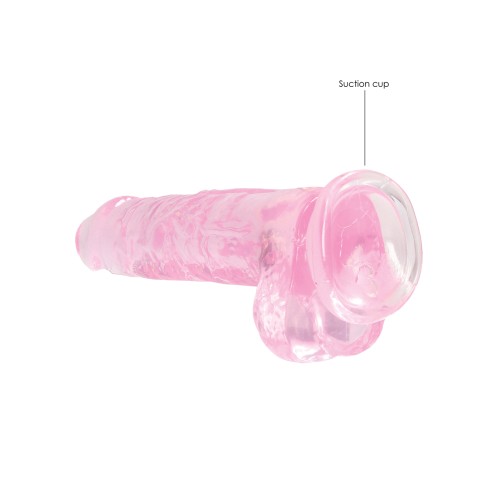 Dildo Realista Transparente de 8" Shots RealRock - Rosa