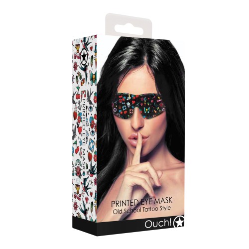 Old School Tattoo Style Eye Mask for Sensual Play