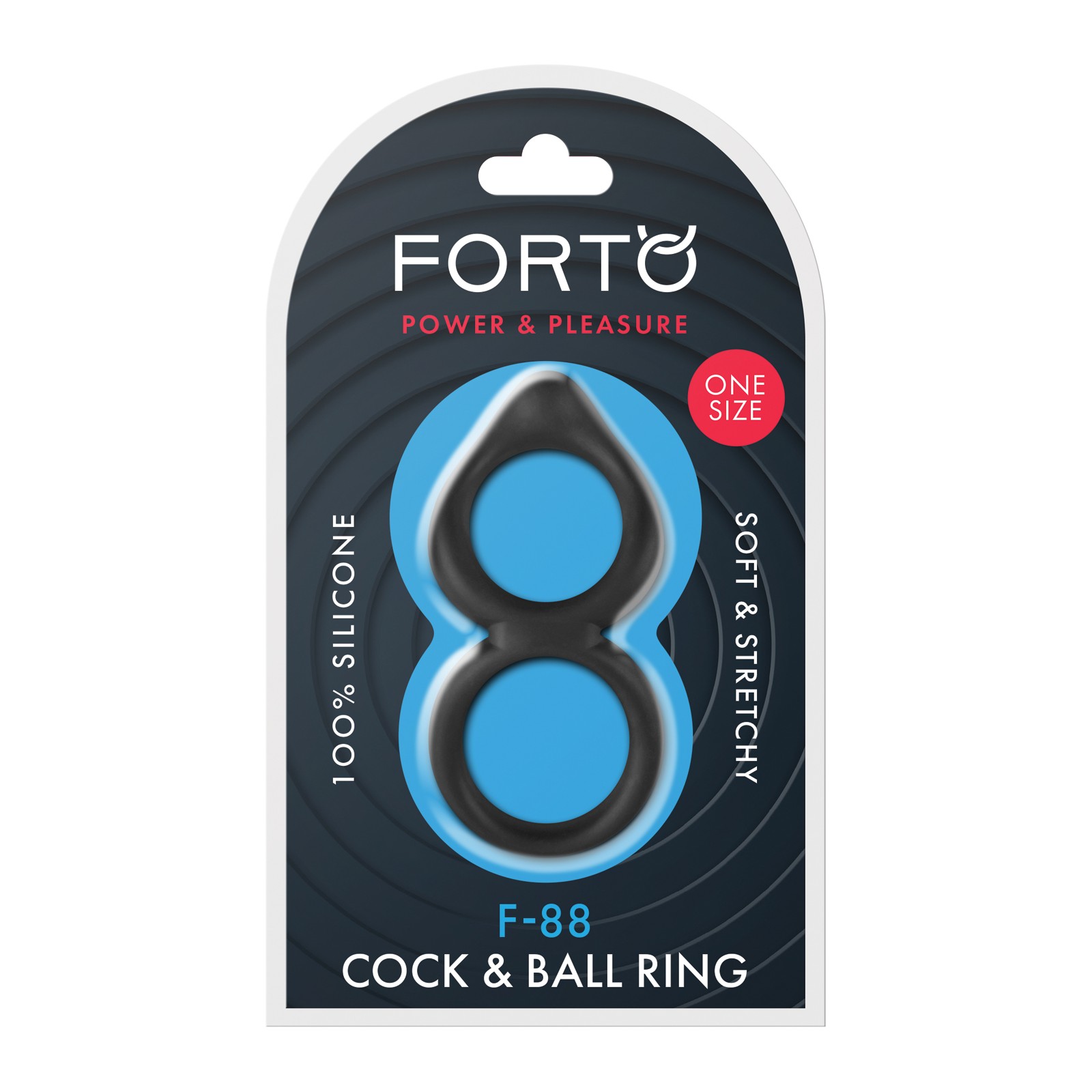 Forto F-88 Double Ring Cock Ring Black