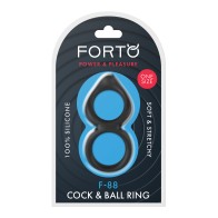 Forto F-88 Double Ring Cock Ring Black