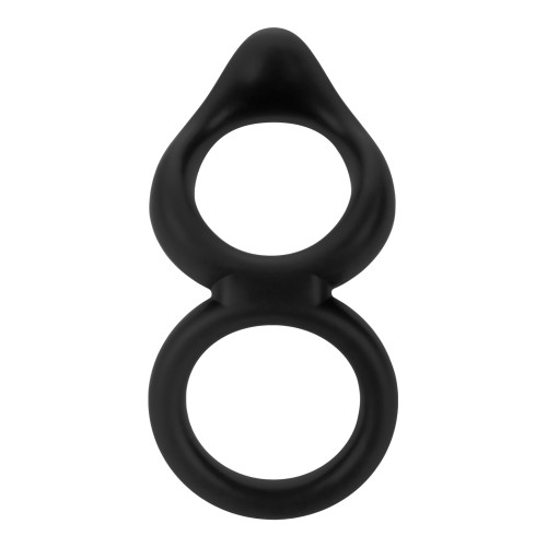 Forto F-88 Double Ring Cock Ring Black