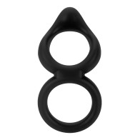 Forto F-88 Double Ring Cock Ring Black