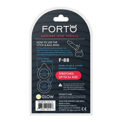 Forto F-88 Cock Ring Glow in the Dark