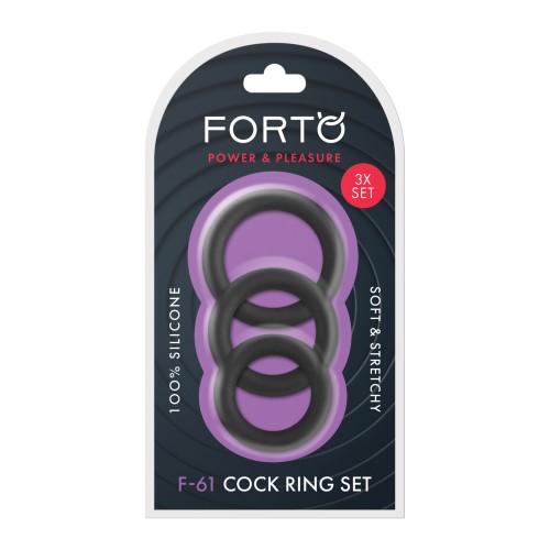 Set de Anillos para el Pene Forto F-61 para Placer Mejorado