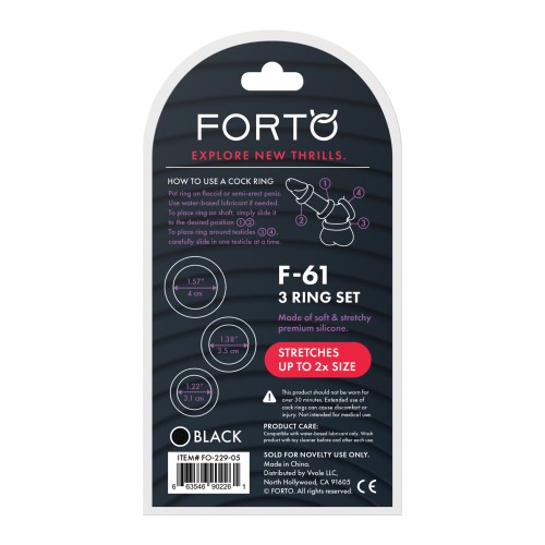 Forto F-61 Cock Ring Set for Enhanced Pleasure