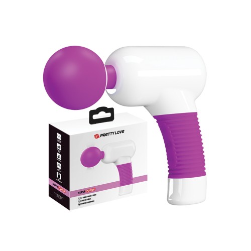 Masajeador Pretty Love Super Power Fun Gun - Blanco/Fucsia - Placer Supremo