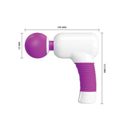 Masajeador Pretty Love Super Power Fun Gun - Blanco/Fucsia - Placer Supremo