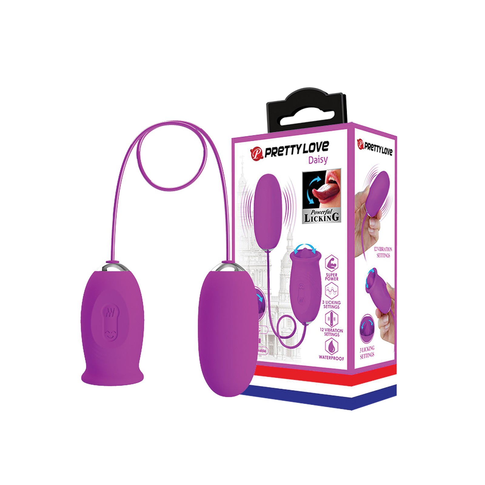 Pretty Love Daisy Licker Vibrating Egg Fuchsia