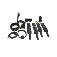 Kit Completo de Bondage Plesur - 12 Piezas - Negro