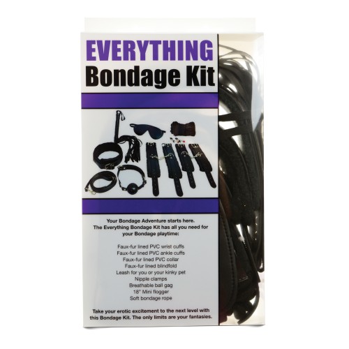 Kit Completo de Bondage Plesur - 12 Piezas - Negro