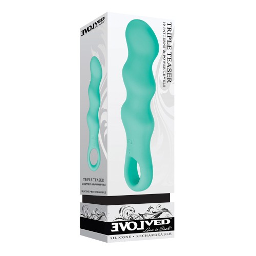 Evolved Triple Teaser Teal Vibrator