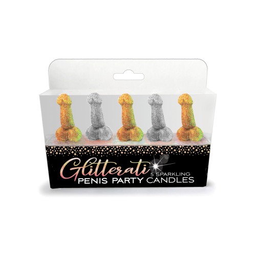 Glitterati Penis Party Candle - Pack of 5