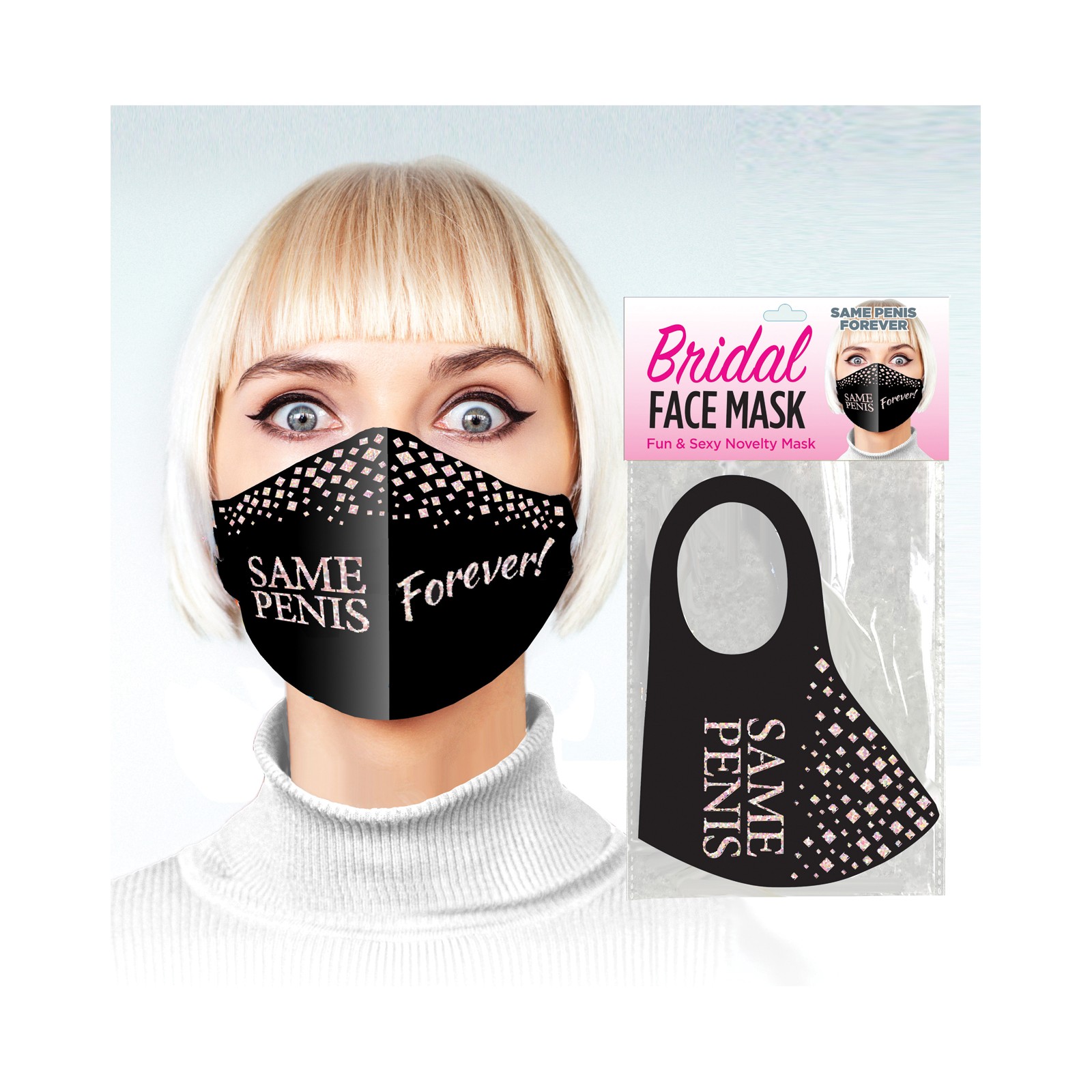 Same Penis Forever Fun Mask Black