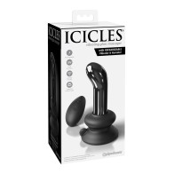 Plug Anal Vibrador de Cristal Icicles No. 84 con Control Remoto