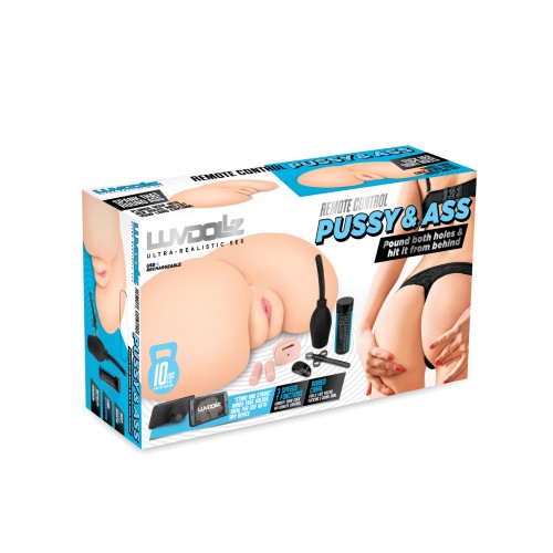 Vagina y Trasero Recargable con Control Remoto para Placer