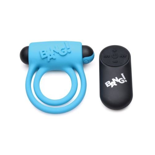 Bang Anillo Vibrador Bullet Control Remoto Azul