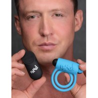 Bang Vibrating Cock Ring Bullet Remote Blue