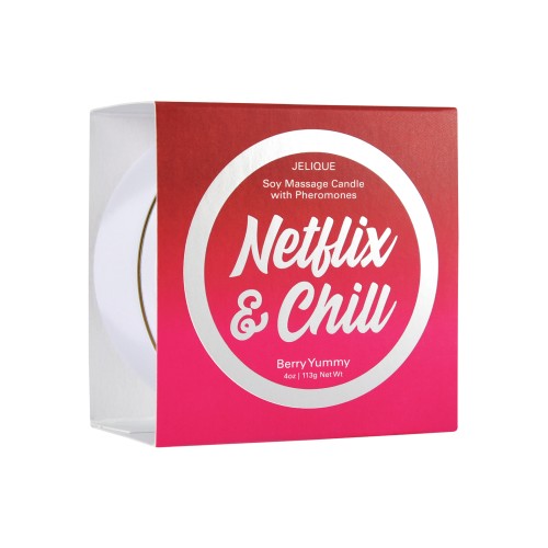 Jelique Massage Candle 4 oz Netflix Chill Berry Yummy