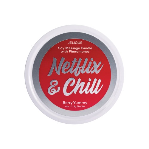 Jelique Massage Candle 4 oz Netflix Chill Berry Yummy