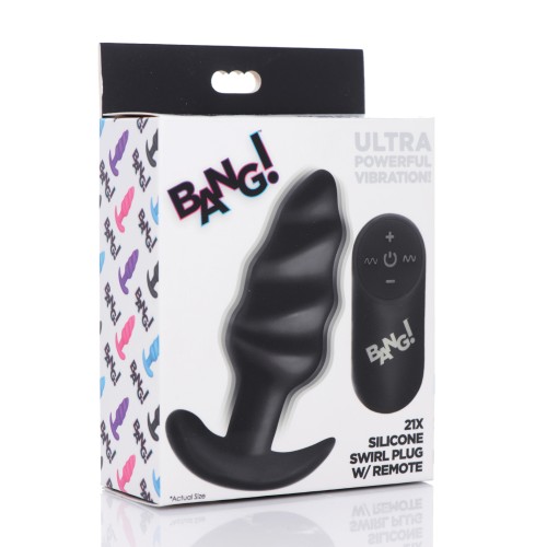 Bang Plug Anal Vibrante Control Remoto Negro