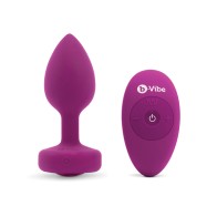 Plug Vibrador Jewel Control Remoto (S/M) - Fucsia