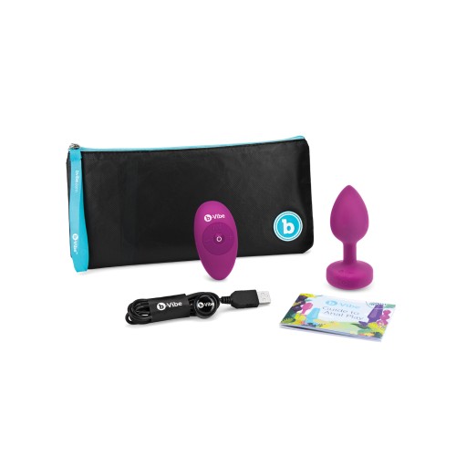 Plug Vibrador Jewel Control Remoto (S/M) - Fucsia