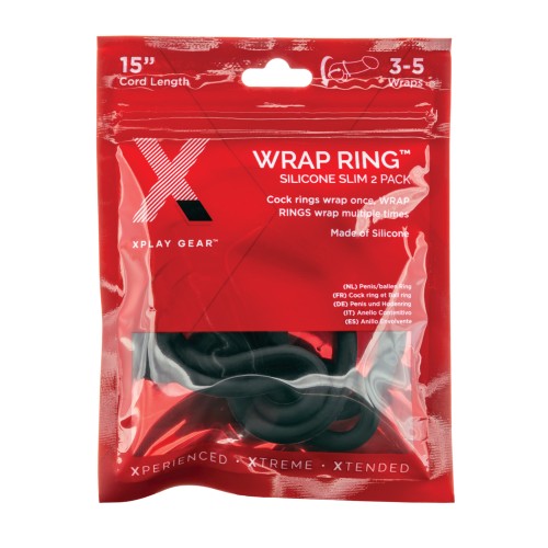 Silicone 15 Inch Slim Wrap Ring Black