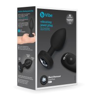 b-Vibe Plug de Joyas Vibrante Control Remoto Negro