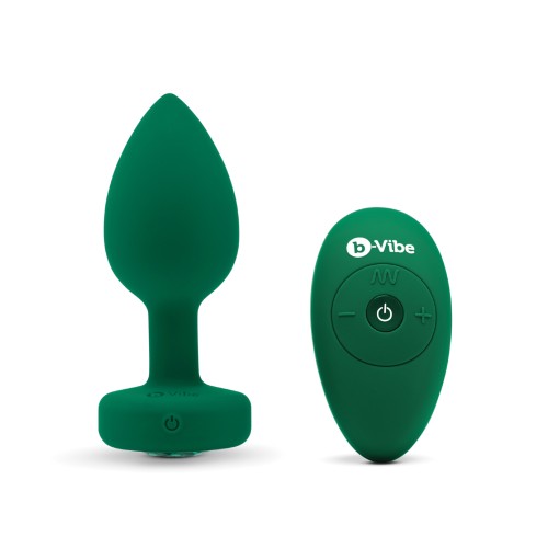 Plug Jewel Vibratorio Control Remoto b-Vibe M/L Verde Esmeralda