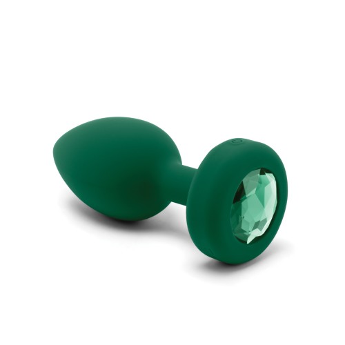 Plug Jewel Vibratorio Control Remoto b-Vibe M/L Verde Esmeralda