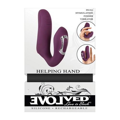 Evolved Helping Hand Vibrador de Dedo en Púrpura