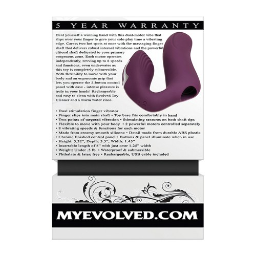 Evolved Helping Hand Vibrador de Dedo en Púrpura