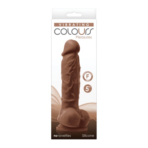 Colours Pleasures 5 Inch Vibrating Dildo Brown